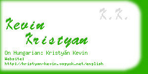 kevin kristyan business card