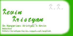 kevin kristyan business card